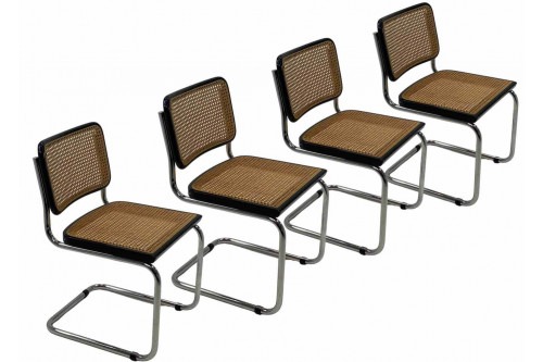 Chaises Cesca d'occasion b32, de Breuer, édition Cidue, set de 4