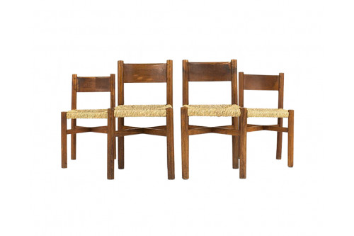 Chaises Charlotte Perriand : lot de 4 chaises Méribel