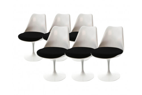 Lot de 6 chaises "Tulipe" Knoll de Eero Saarinen