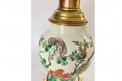 Lampe de table en porcelaine chinoise, 19e Siècle, Famille Rose, laiton