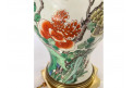Lampe de table en porcelaine chinoise, 19e Siècle, Famille Rose, laiton