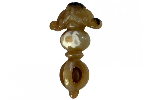 Sculpture petite Cloche en Agate chinoise, début XXème