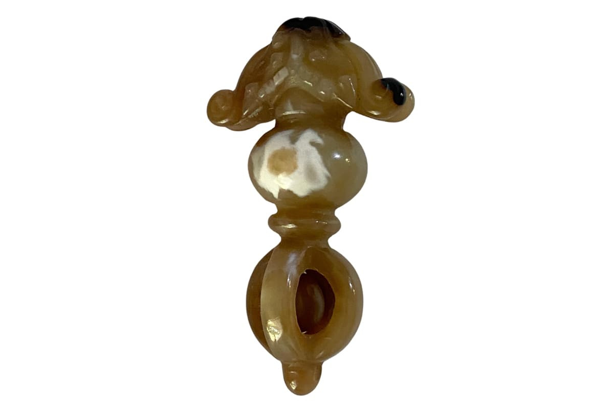 Sculpture petite Cloche en Agate chinoise, début XXème