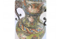 Grand vase chinois antique dynastie Qing en bronze cloisonné