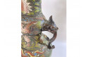 Grand vase chinois antique dynastie Qing en bronze cloisonné
