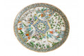 Assiette Chinoise mandarine en porcelaine, vers 1850