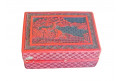 Boîte rectangulaire en laque de cinabre chinois, vers 1880