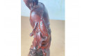 Statue chinoise en bois sculpté, vers 1900