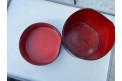 Boîte Japonaise cylindrique, peinture laqué, début XXème