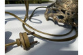 Lampe asiatique en laiton doré, vers 1940