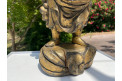 Sculpture de Bouddha en bois patiné doré, début XXe siècle