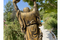 Sculpture de Bouddha en bois patiné doré, début XXe siècle