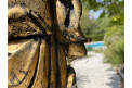 Sculpture de Bouddha en bois patiné doré, début XXe siècle