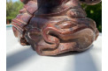 Sculpture Chinoise de Bouddha en bois patiné, début XXe Siècle