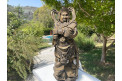 Sculpture Chinoise de Samouraï en Bois doré, début XXe siècle