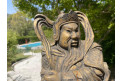 Sculpture Chinoise de Samouraï en Bois doré, début XXe siècle