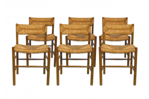 Lot de 6 Chaises Dordogne Charlotte Perriand Edition Sentou