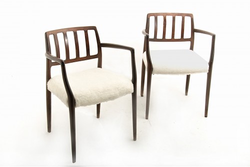 Fauteuils de Niels Otto Moller, modèle 66 pour J.L Mobelfabrik en teck teinté (1960, lot de 2)