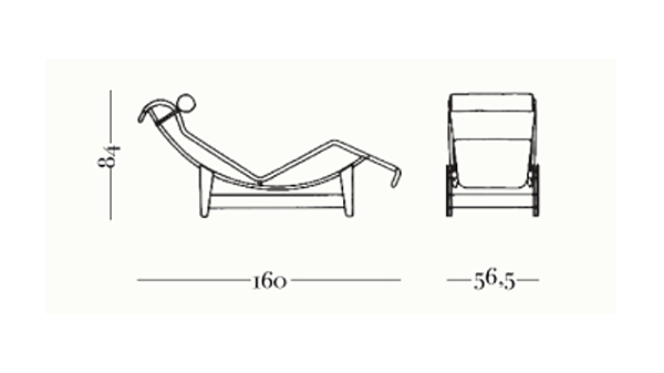 dimensions fauteuil LC4 Corbusier